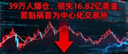 行情暴跌39万人爆仓，损失16.82亿美金，中心化交易所成罪魁祸首！