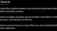 币安警告：加密货币钱包面临Clipper恶意软件威胁