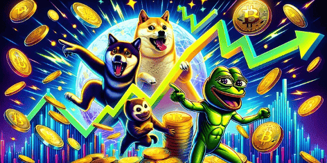 2024迷因币风云榜：狗系币稳坐江山，$PEPE崭露头角