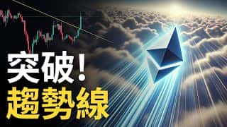 比特币破趋势线,ETH牛旗突破,BTC震荡四月,以太币ETF延期