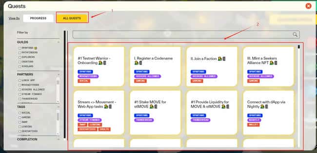 激励交互教程：Movement 测试网 