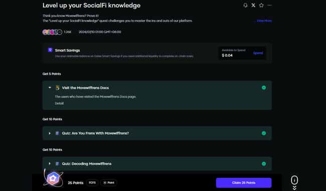 激励交互教程：Movement 测试网 
