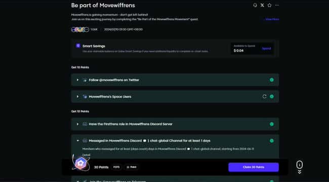 激励交互教程：Movement 测试网 