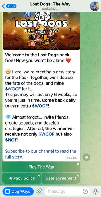Notcoin携手Lost Dogs发布同名新游戏,玩法教学、领取$NOT和$WOOF指南