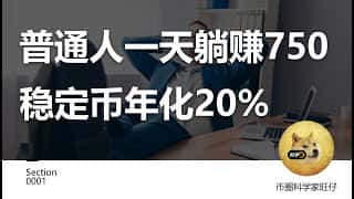 稳定币年化20%，躺赚750元/天？