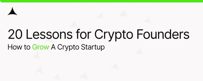 Crypto创业必修课：20条宝贵经验教训，以MVP验证你的创新假设