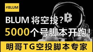 BLUM 10月底发空投，还有机会赚大钱吗？明哥脚本助你冲刺尾盘！