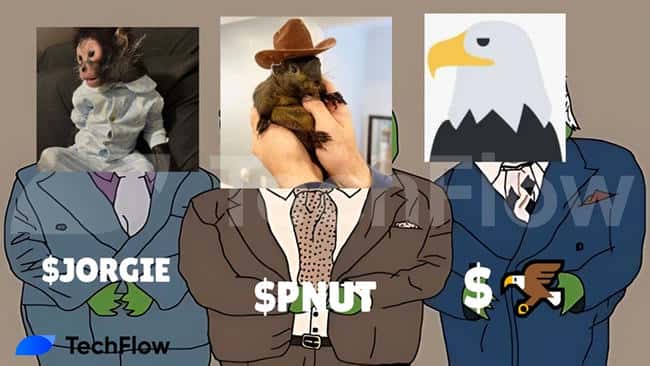 PNUT 引领动物拯救风潮,Jorgie 与老鹰成迷因币小市值新星