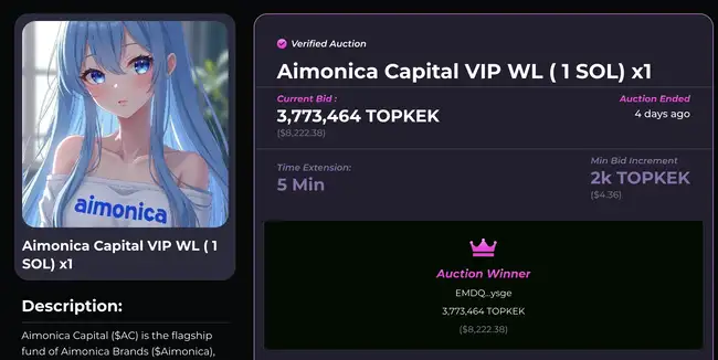 SOL白单份额高价成交破8000美元，AC开盘策略引关注：是否迎来‘无脑冲’时机？