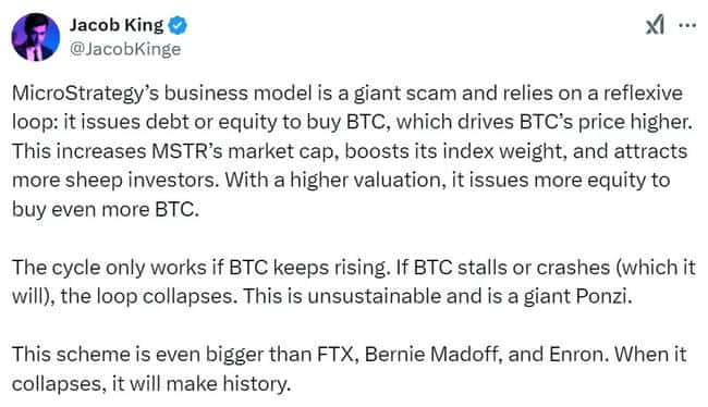 MicroStrategy比特币债务循环风险:即将崩溃还是稳健前行?