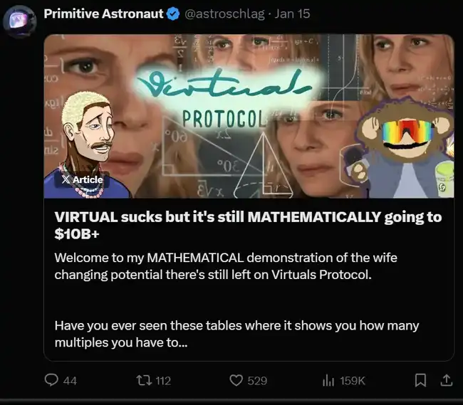 Virtuals在AI Agent平台中崭露头角，先发优势并非唯一秘诀