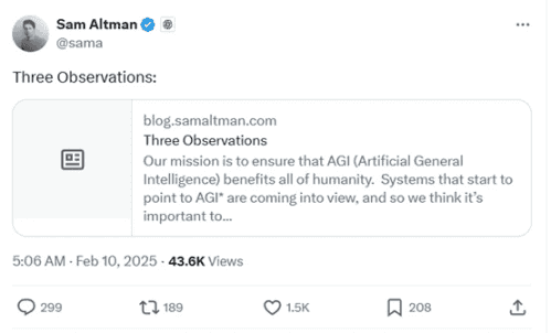 Sam Altman预言:AI Agent将引领世界经济新格局
