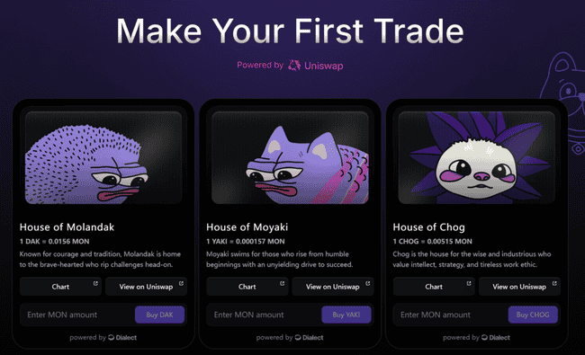 Monad天王项目测试网上线：淘金手册交互指南全解析