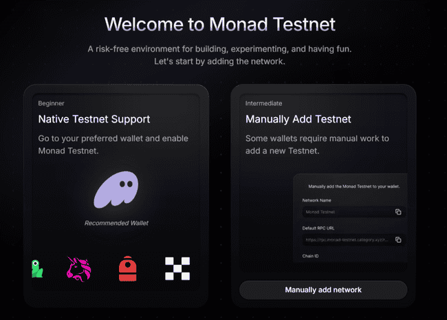 Monad天王项目测试网上线：淘金手册交互指南全解析