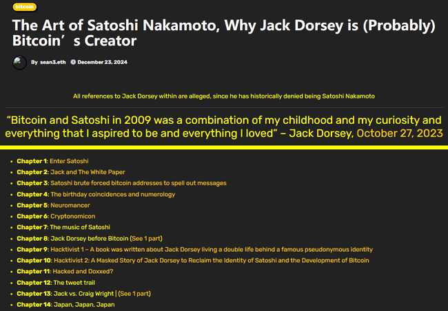 推特创始人Jack Dorsey疑似中本聪？deBanked CEO列出51条线索指认！