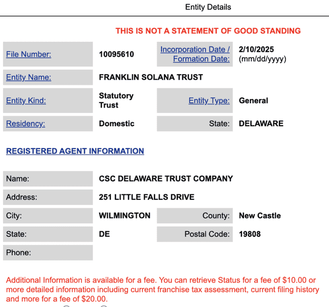 SEC正式受理多家SOL ETF申请，富兰克林或将加入战局？