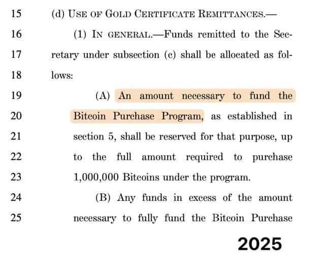 美国拟推新版比特币储备法案：黄金外汇换BTC，20年禁售引关注