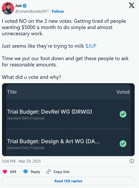 Solana生态治理实验告急：7500万JUP解锁或引发生态崩溃前兆