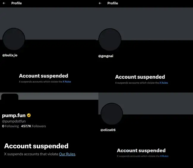 X平台突袭加密圈：Pump.fun官方号遭冻结，英文区KOL集体沦陷