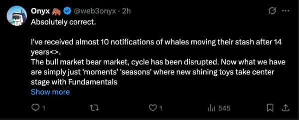 比特币周期已死？巨鲸抛售，机构却在抄底！