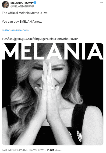 特朗普币飙升，第一夫人紧跟推出加密货币：总统效应引发市场狂热？