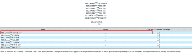特朗普履行加密市场首诺，川普Meme ETF正申请中
