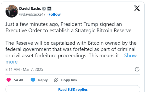 特朗普重磅举措！五种加密货币入战略储备，币圈掀起狂澜！