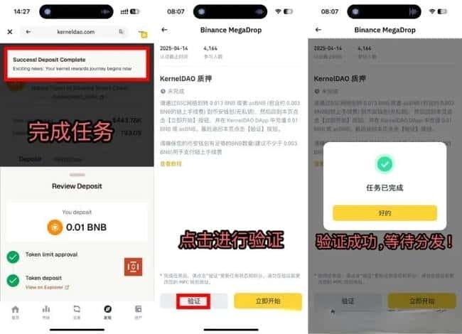 币安Megadrop第四期大放送！KernelDAO空投活动保姆级攻略来袭！