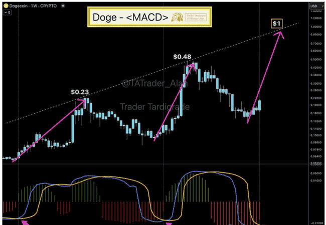 狗狗币（DOGE）疯牛狂奔！1美元仅是征途起点？未来涨幅或超850%！