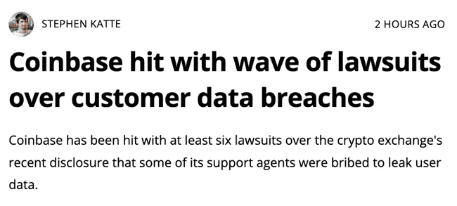 Coinbase惊爆数据泄露！美国加密货币用户信息遭危机