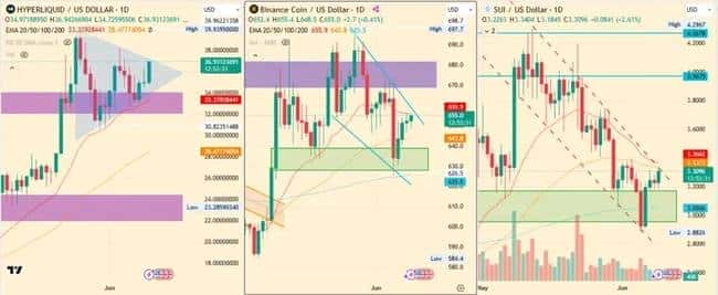HYPE突破40美元！BNB与SUI领涨，本周三大暴涨山寨币引爆市场