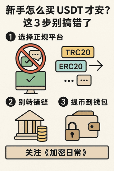 新手买USDT必看：3步教你安全避坑！
