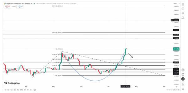 狗狗币DOGE：看涨信号频现，目标直指0.48美元！