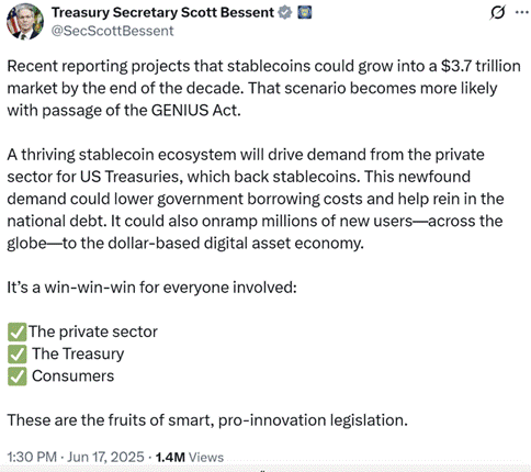 Arthur Hayes：稳定币押错宝？他喊你做多比特币和摩根大通！